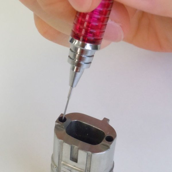 画像3: マイクロフィニッシュ　丸ヤスリ　ショート 　　φ0.4mm　＃400　5本セット (3)